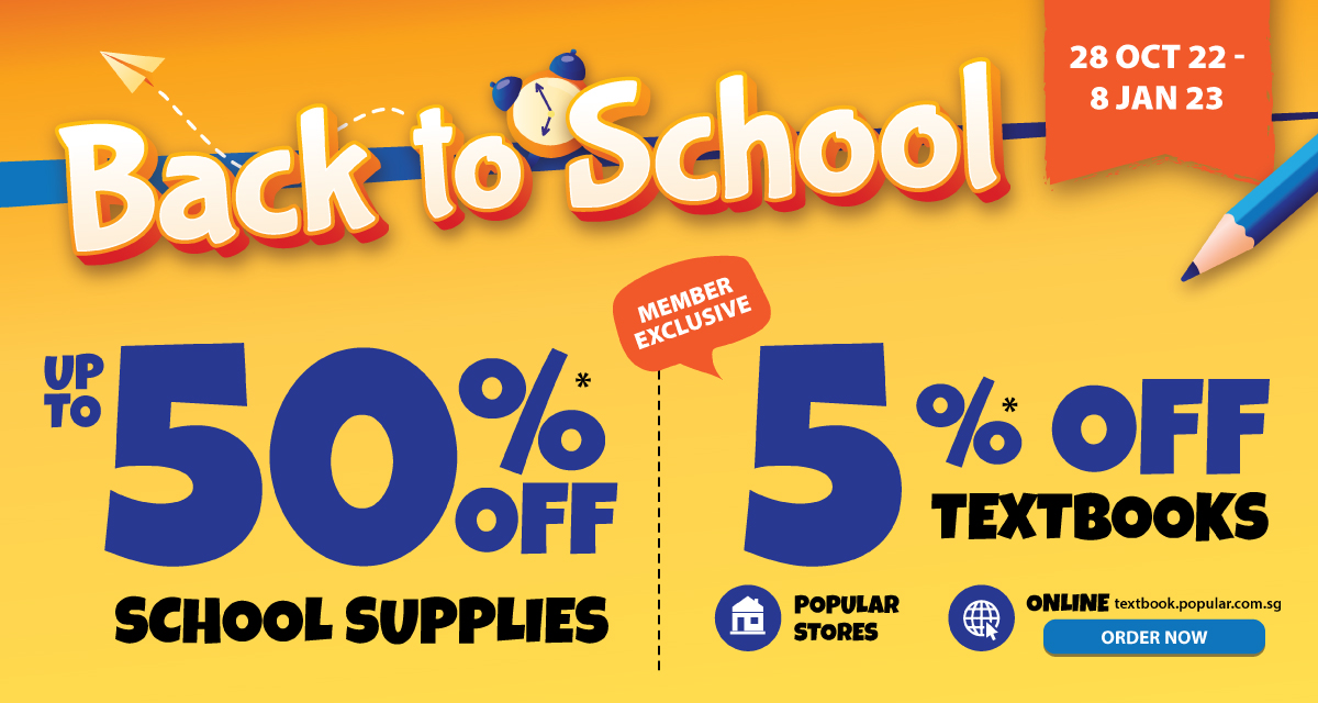 Back to School | Up to 50% Off School Supplies | Member Exclusive - 5% Off Textbooks