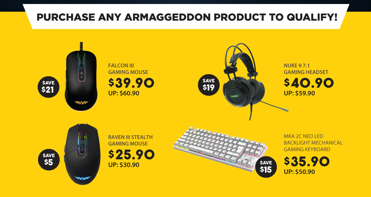 Purchase Any Armaggeddon Product To Qualify!