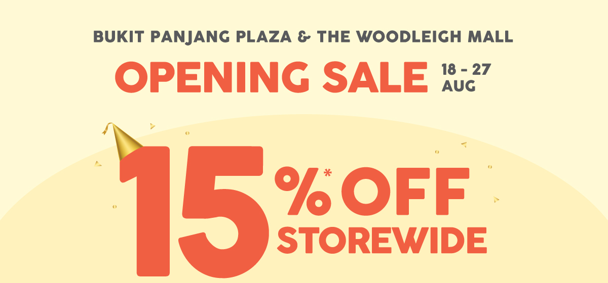 Bukit Panjang Plaza and The Woodleigh Mall Opening Sale | 18 - 27 Aug 2023