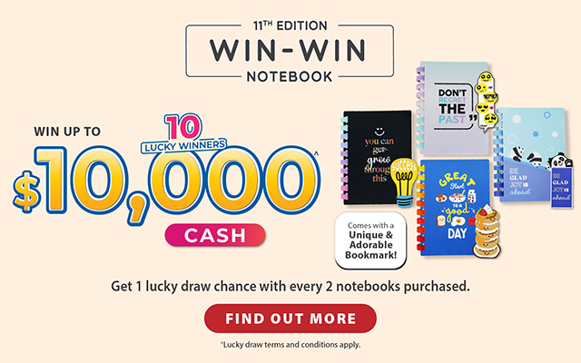 11th Win-Win Notebook | 2 For $16.90 + FREE $24 Discount Voucher