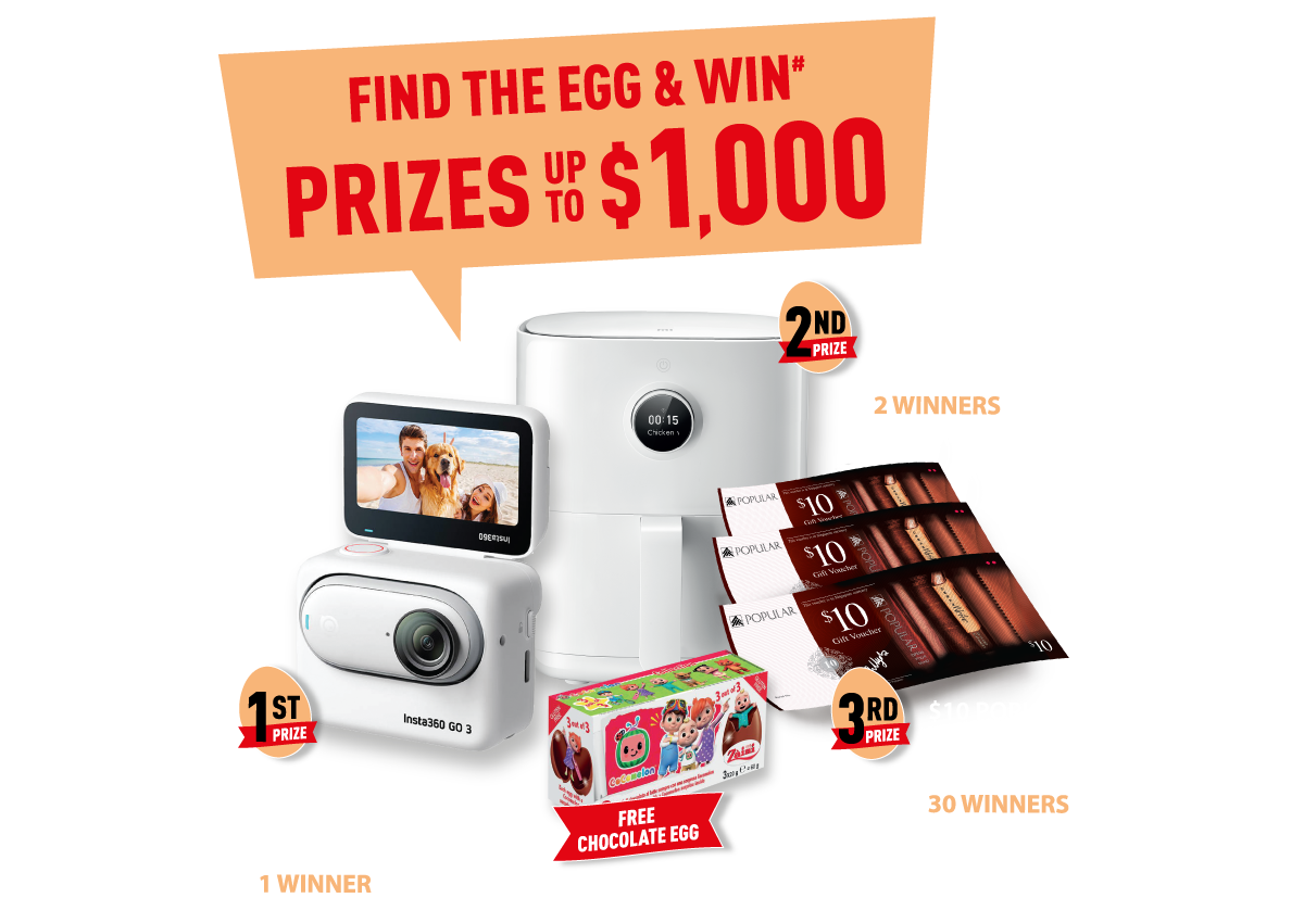 Find the Egg & Win Prizes up to $1,000